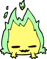 cartoon doodle fire demon png