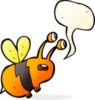 cartoon frightened bee with speech bubble png