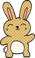 dessin animé doodle lapin mignon png