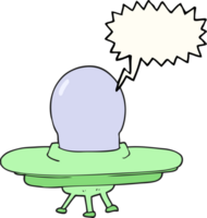 speech bubble cartoon flying saucer png