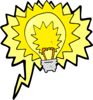 comic book speech bubble cartoon light bulb shining png