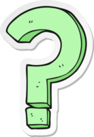 sticker of a cartoon question mark png