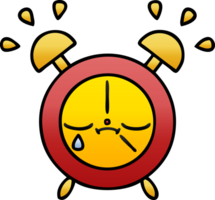 gradient shaded cartoon alarm clock png