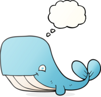 thought bubble cartoon happy whale png