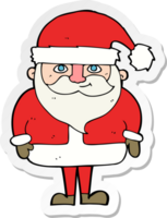 sticker of a cartoon happy santa claus png