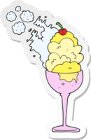 sticker of a cartoon cold ice cream png