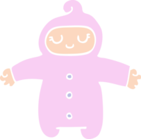 bébé de dessin animé illustration couleur plate png