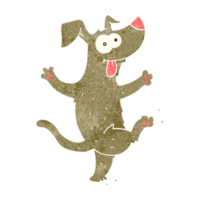 retro cartoon dancing dog png