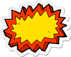 sticker of a cartoon explosion symbol png