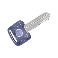 retro cartoon car key png