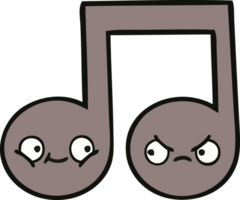 leuke cartoon muzieknoot png