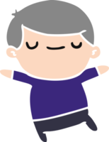 cartoon of kawaii cute older man png