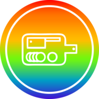 chopping board circular in rainbow spectrum png