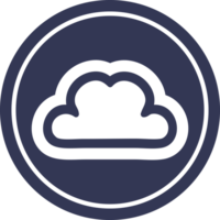 simple cloud circular icon png