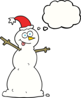 pensée bulle dessin animé bonhomme de neige png