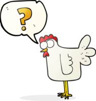 speech bubble cartoon confused chicken png