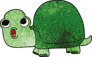 cartoon doodle shocked turtle png