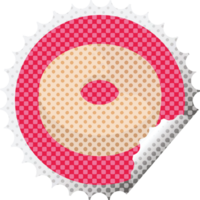 donut ronde sticker postzegel png