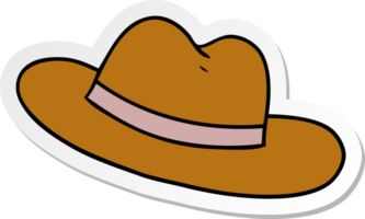 sticker cartoon doodle of a hat png