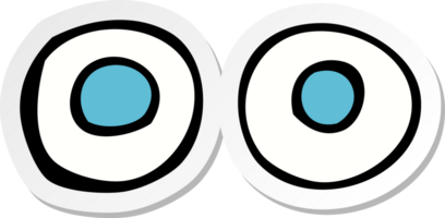 sticker of a cartoon eyes png