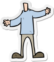 sticker of a cartoon body png