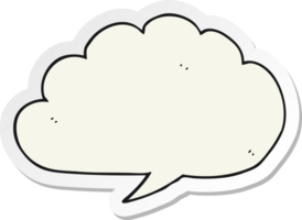 sticker of a carton cloud speech bubble png