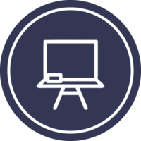 ícone circular do quadro-negro da escola png