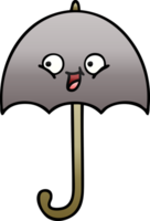 parapluie de dessin animé dégradé png