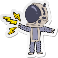 sticker of a cartoon astronaut png