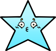 gradient shaded cartoon star fish png