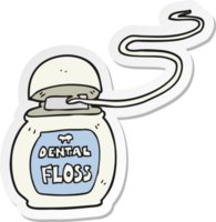 sticker of a cartoon dental floss png