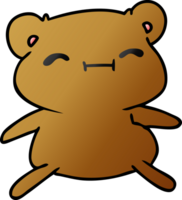 gradiente dibujos animados kawaii lindo oso de peluche png