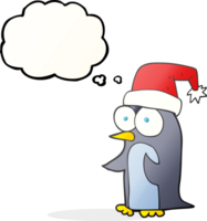 thought bubble cartoon christmas penguin png