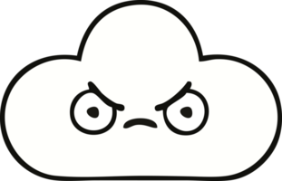 linda nube blanca de dibujos animados png