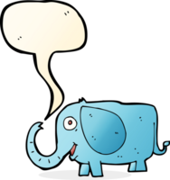 cartone animato bambino elefante con discorso bolla png