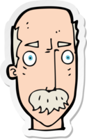 sticker of a cartoon annoyed old man png