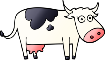 vaca de fazenda de doodle de desenho animado png