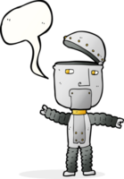 Cartoon-Roboter mit Sprechblase png