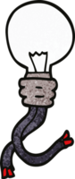 cartoon doodle electric light bulb png