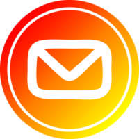 envelope letter circular in hot gradient spectrum png