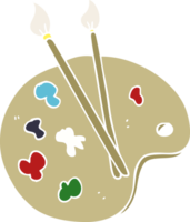 Cartoon-Doodle-Künstler-Palette png