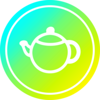 tea pot circular in cold gradient spectrum png