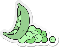 sticker of a cartoon peas in pod png