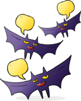 speech bubble cartoon halloween bat png