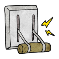 textured cartoon electrical switch png