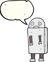komisk bok Tal bubbla tecknad serie robot png