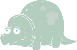 flat color illustration of a cartoon dinosaur png