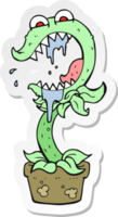 sticker of a cartoon carnivorous plant png