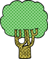 Cartoon-Doodle blühender Baum png