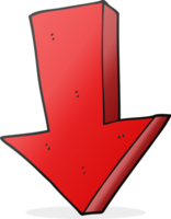 cartoon arrow pointing down png